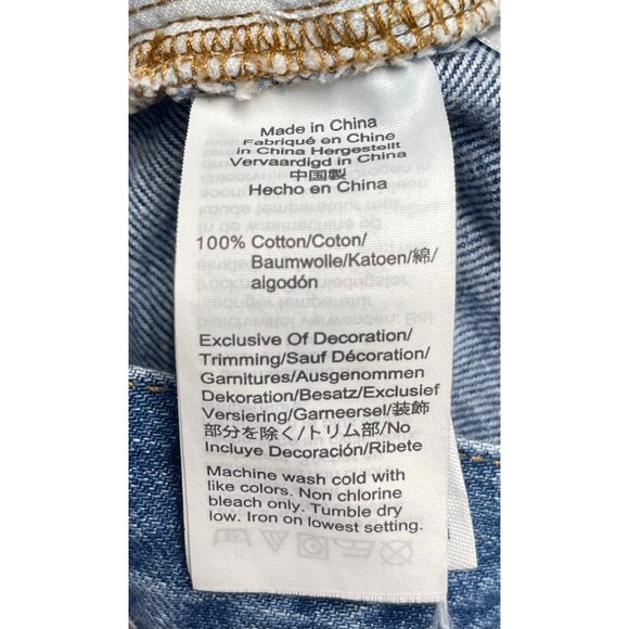 MADEWELL Rigid Denim Straight Mini Skirt, Built-In Waist Tie, Haydel Wash, Sz 31 - Picture 10 of 11